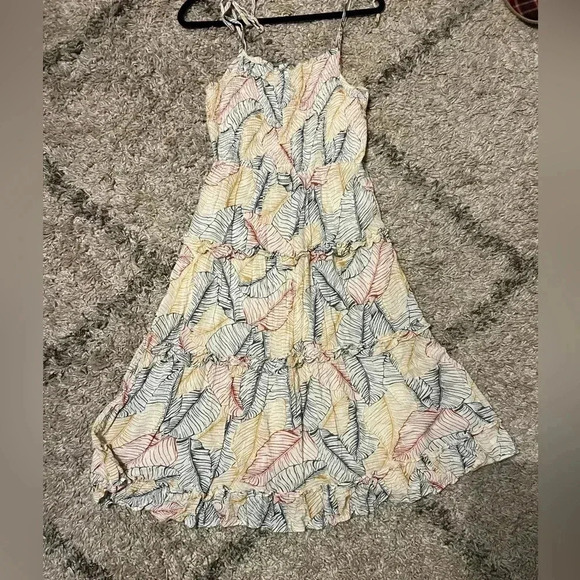 Sim and Sam, dress, M, yellow blue, long (F107) - Picture 7 of 11